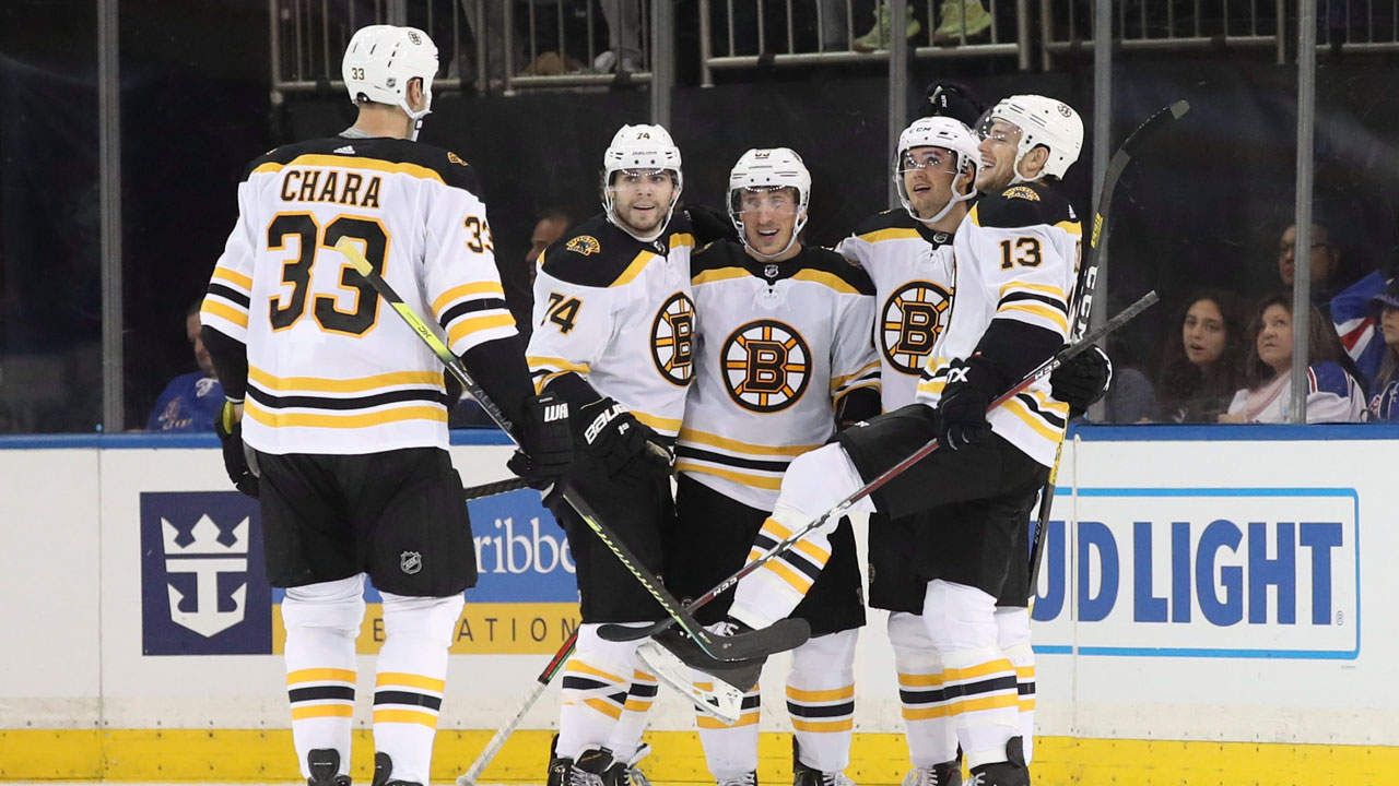 Marchand Bergeron Put On Offensive Clinic In Bruins Win Over Rangers