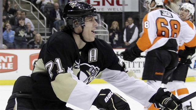 Evgeni Malkin drops the gloves while the Penguins drop the NHL's