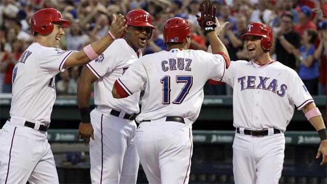 Josh Hamilton and Nelson Cruz Homer in Texas Rangers Victory Over