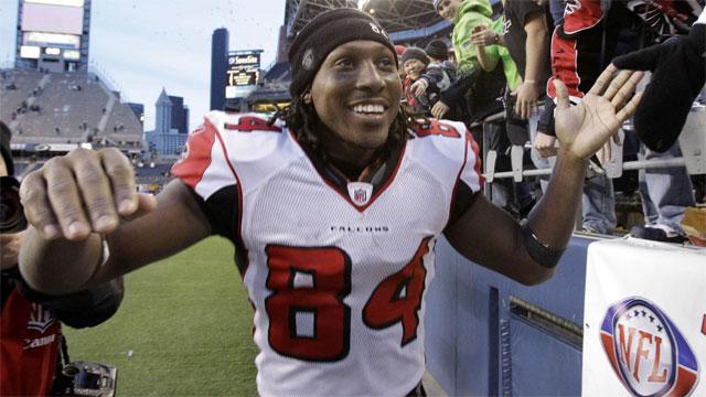 Roddy White is among the Atlanta Falcons stars back at practice