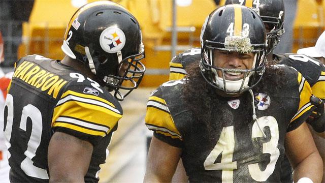 Steelers' Harrison, Polamalu out vs. Raiders