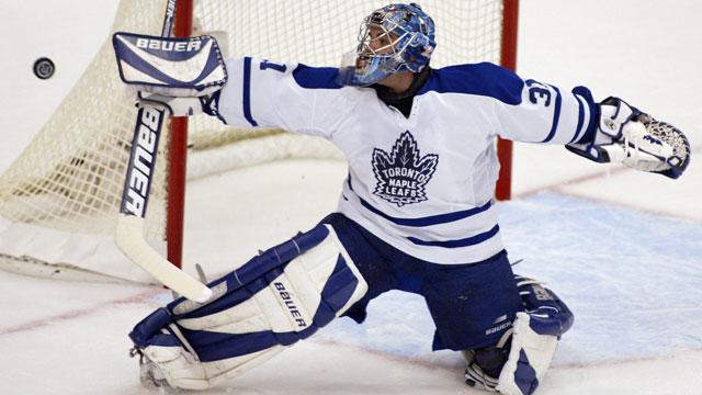 Former Maple Leafs goalie Curtis Joseph greets fans in Keswick