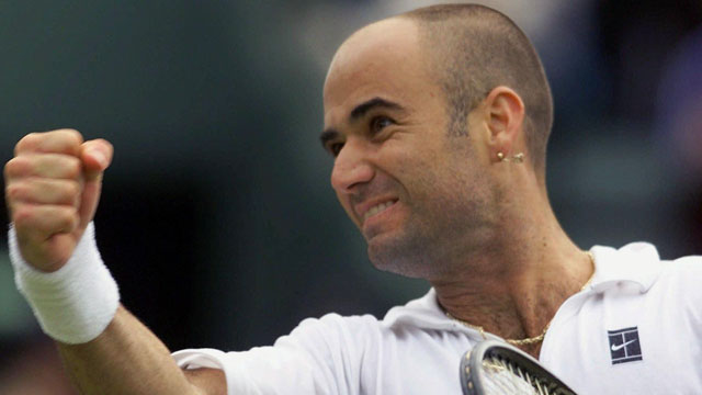 American Andre Agassi hadn’t even made it to the final in eight years when he won it all in 1999, beating Ukraine’s Andrei Medvedev in five sets. (AP/Adam Butler)