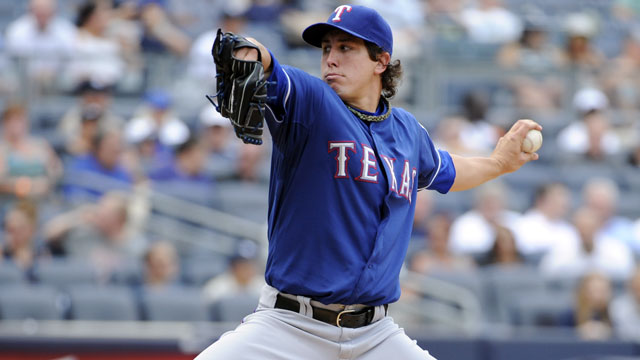 This is a 2013 photo of Derek Holland of the Texas Rangers