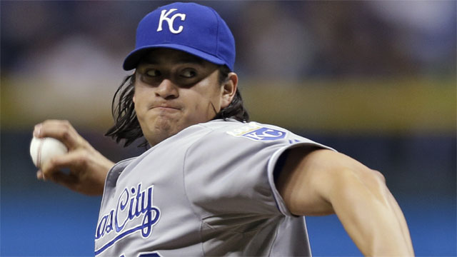 Kansas City Royals pitcher Luis Mendoza during Thursday's baseball