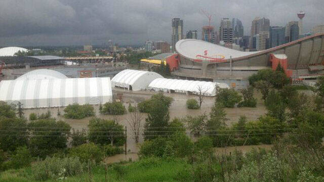 Inside the Saddledome: Photo reveal scale of damage in Calgary Flames' flood-ravaged  home