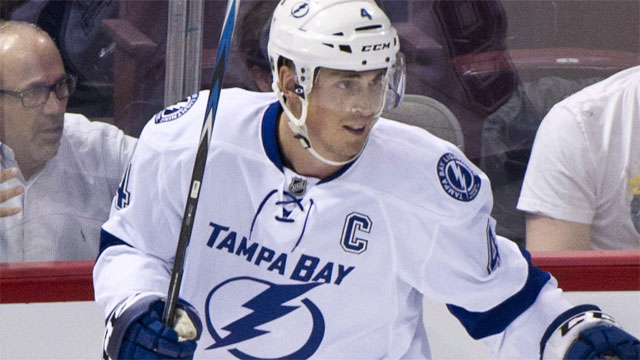 Center Vincent Lecavalier of the Tampa Bay Lightning in action