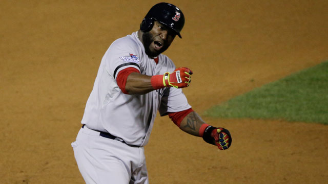 Red Sox players David Ortiz and Shane Victorino shave beards for