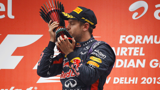 Sebastian Vettel wins third straight F1 world championship