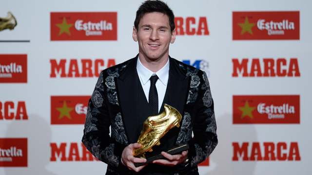 Barca’s Messi receives record 3rd Golden Boot