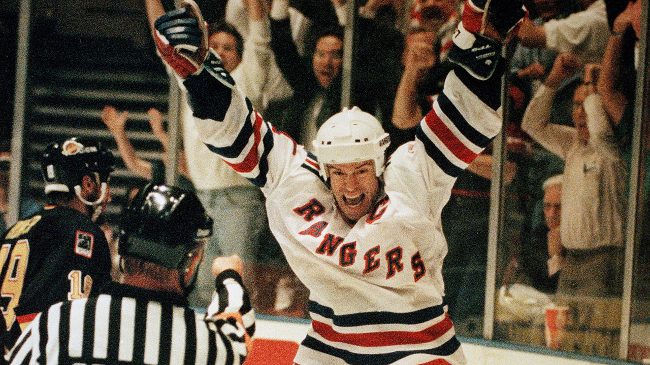 Mark Messier after winning the Stanley Cup with the Rangers in