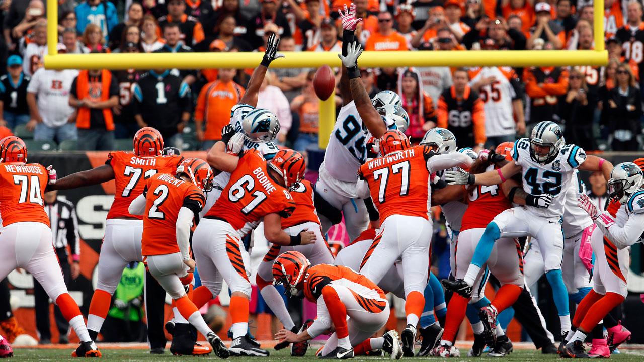 Bengals miss FG on final play in OT, tie Panthers