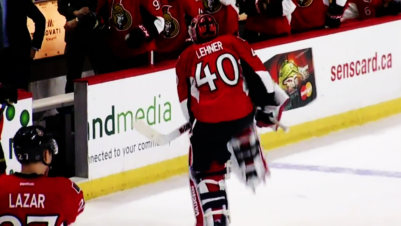 Crowd Goes Nuts for Robin Lehner After Shutout