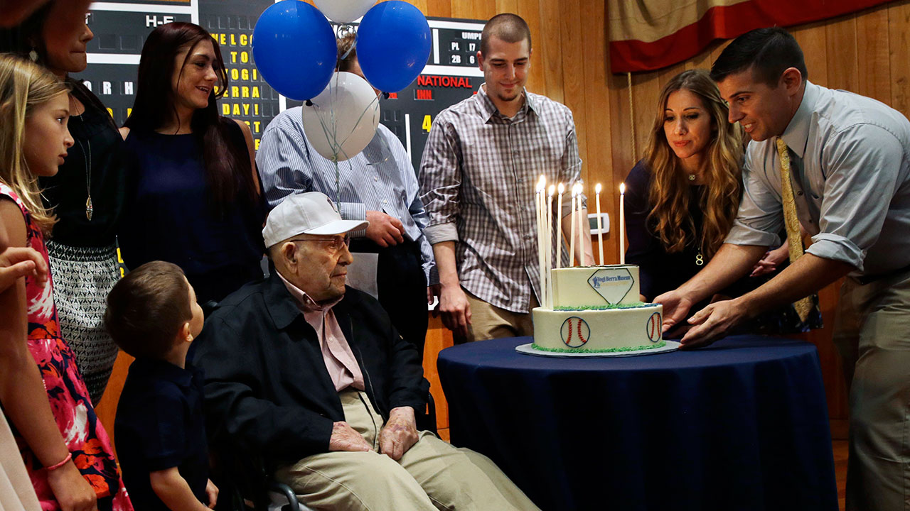 Yogi Berra celebrates 90th birthday in style