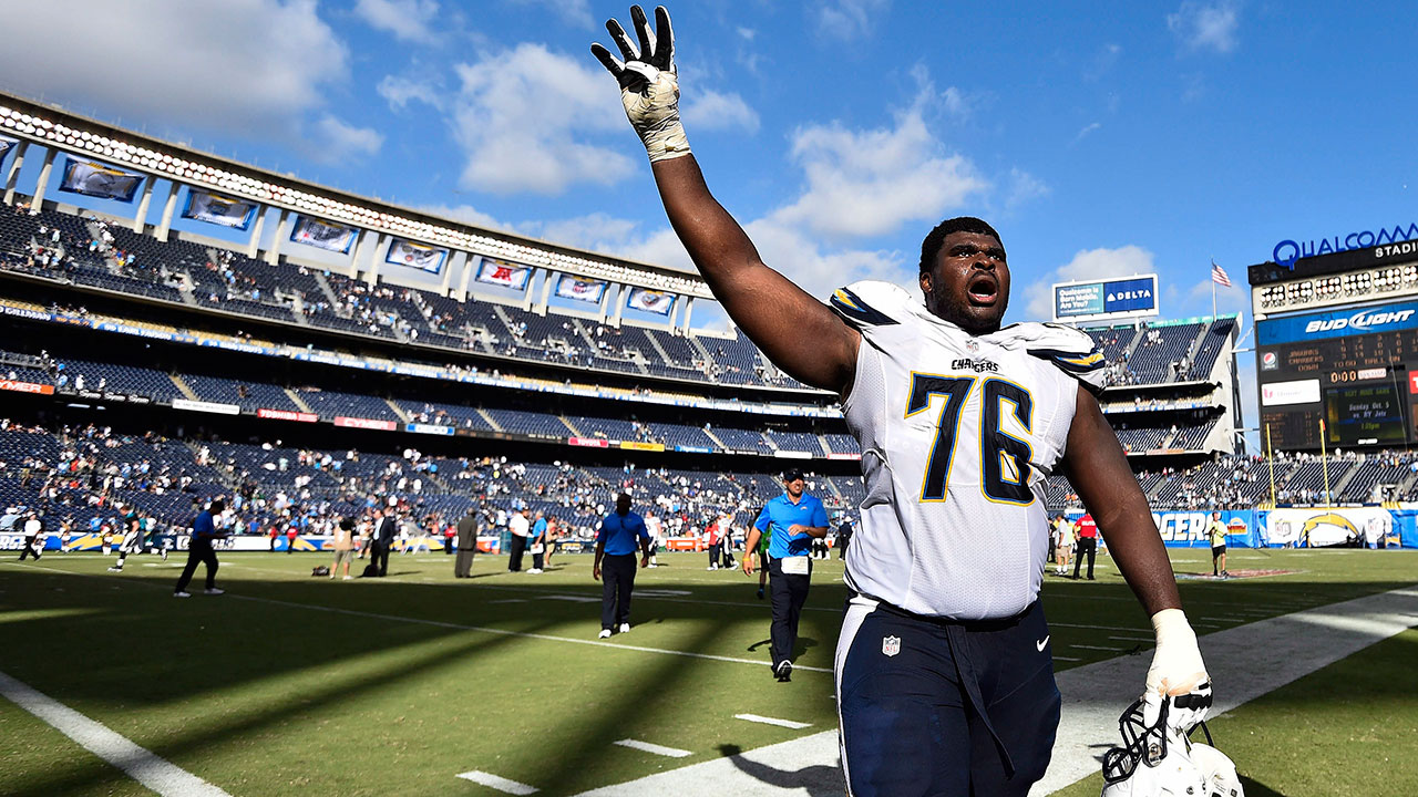 Chargers' Fluker goes from homeless to NFL starter