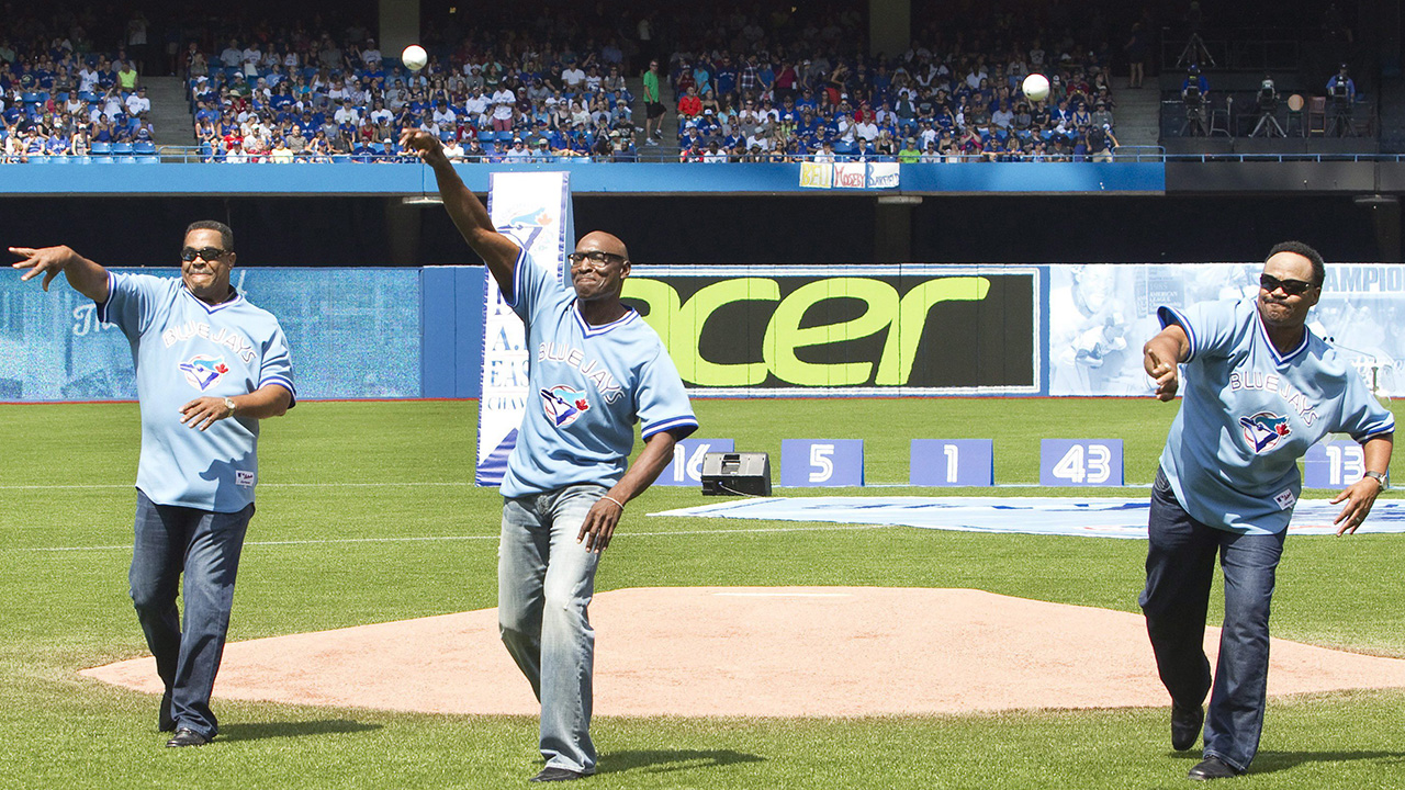 OldTimeHardball on X: Toronto Blue Jays teammates (1980-1989) Lloyd Moseby  and George Bell  / X