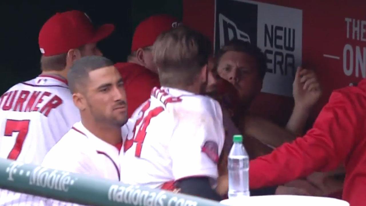 Nationals' Jonathan Papelbon and Bryce Harper brawl in dugout, Washington  Nationals