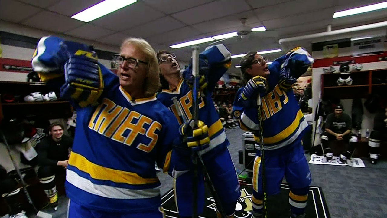 Hanson brothers from 'Slap Shot' ready to take the ice Saturday at  Mavericks' game