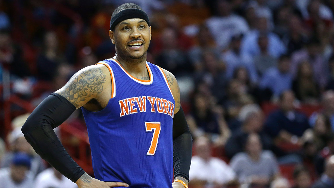 Knicks’ Anthony out against Nets with sprained right ankle