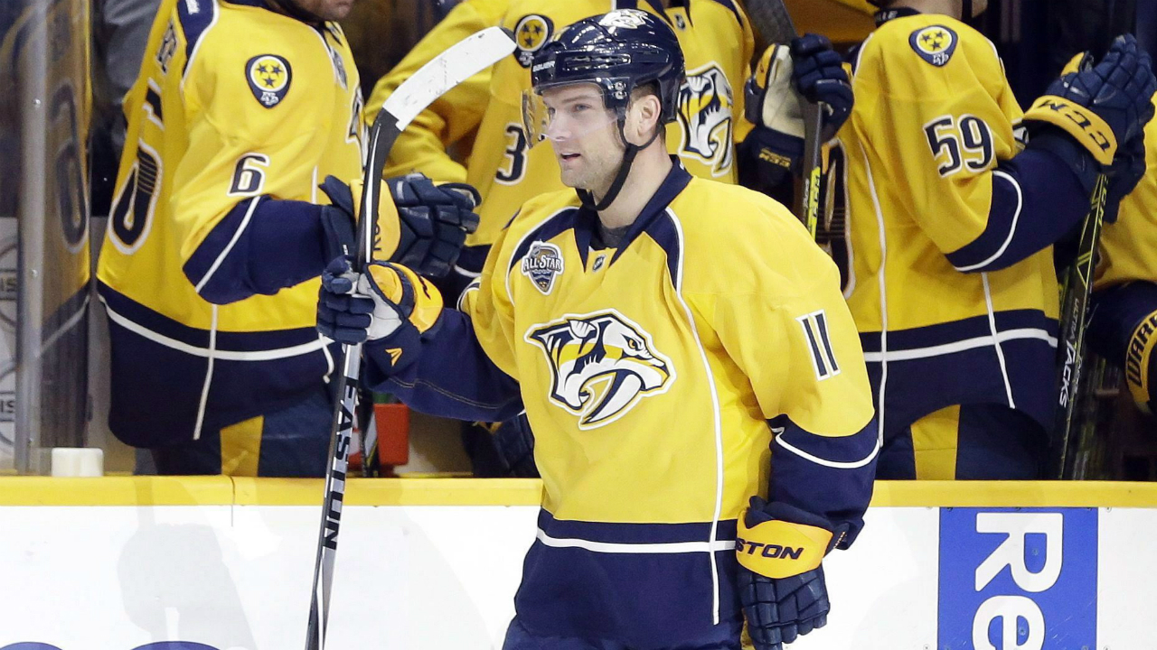 Cody Hodgson while a member of the Nashville Predators. (AP)