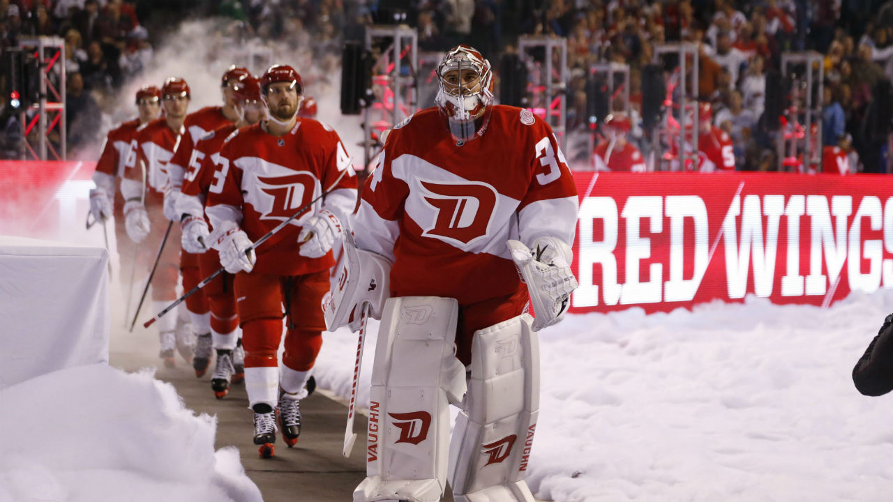 Scenes from the Red Wings-Avalanche Stadium Series game