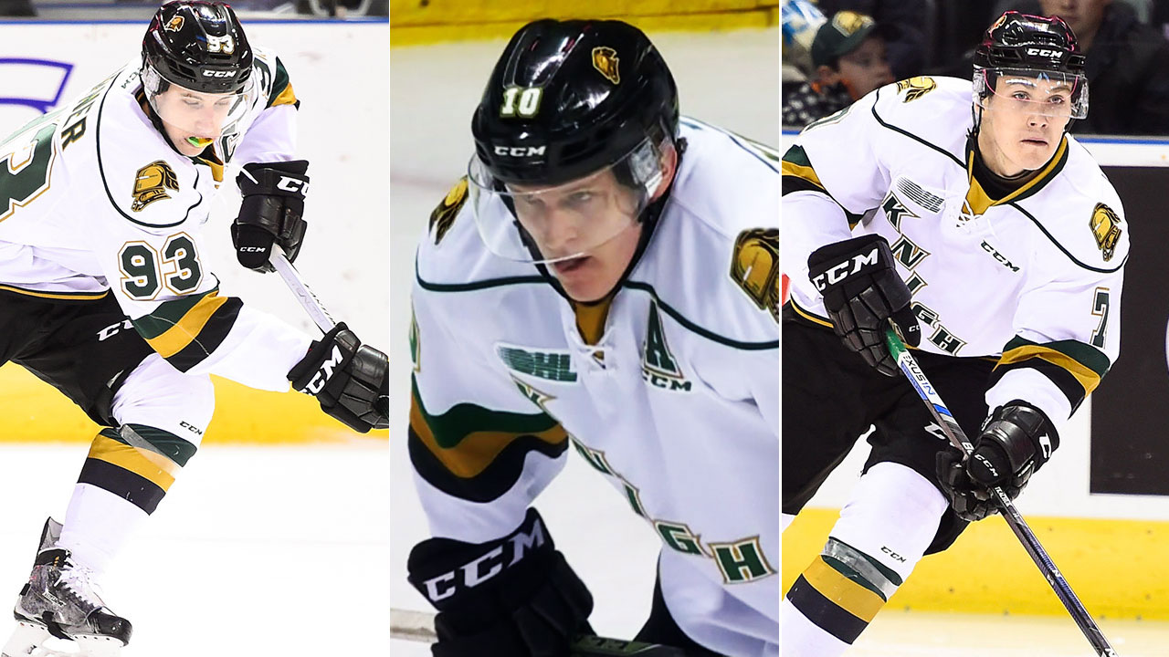 Ex-Knights linemates Marner, Tkachuk, Dvorak make mark in NHL