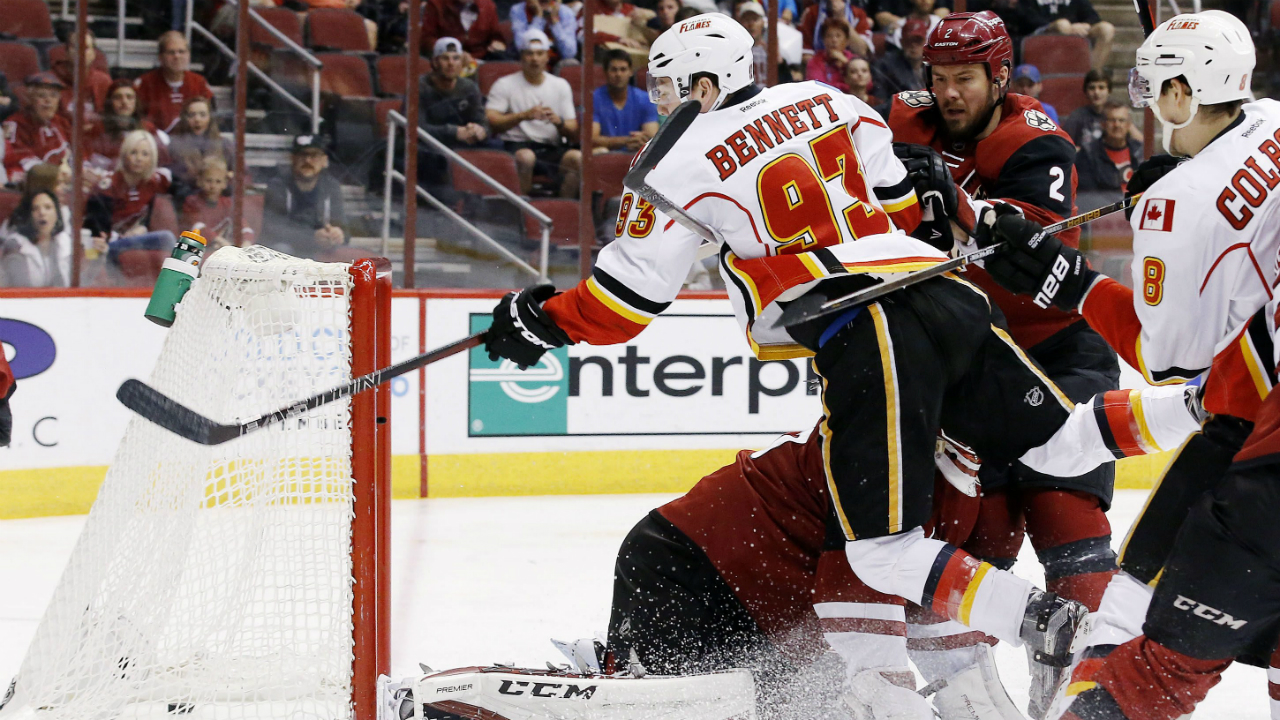 Bennett Scores Twice As Flames Top Coyotes