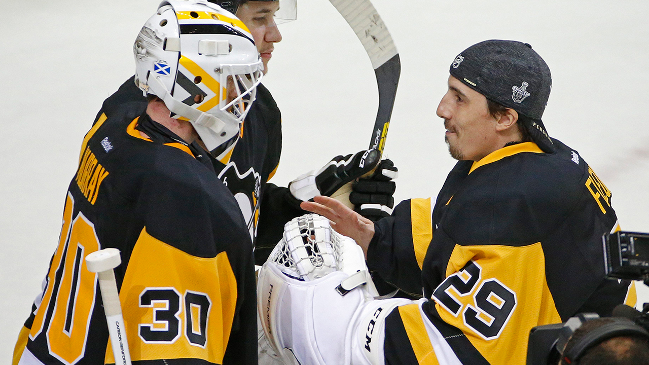 Penguins start playoffs without Marc-Andre Fleury, look to Jeff