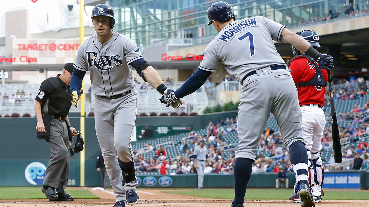 Longoria provides power for Rays in first spring win