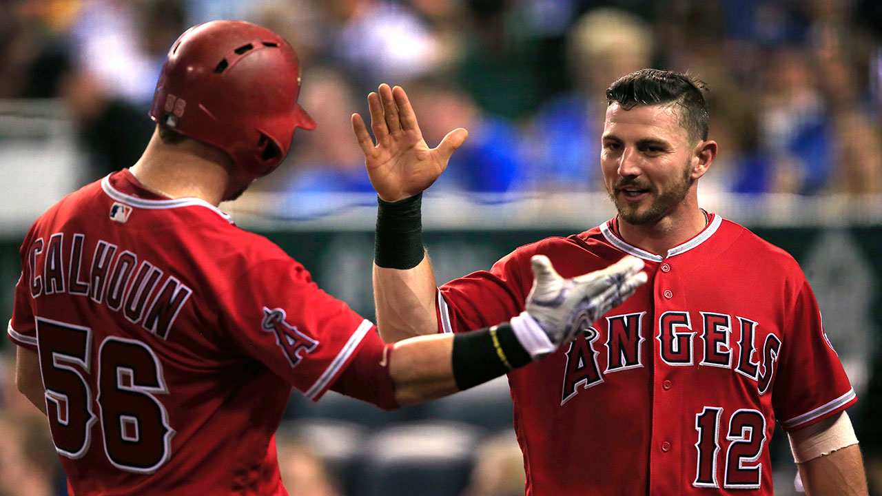 August 20, 2017: Los Angeles Angels right fielder Kole Calhoun (56