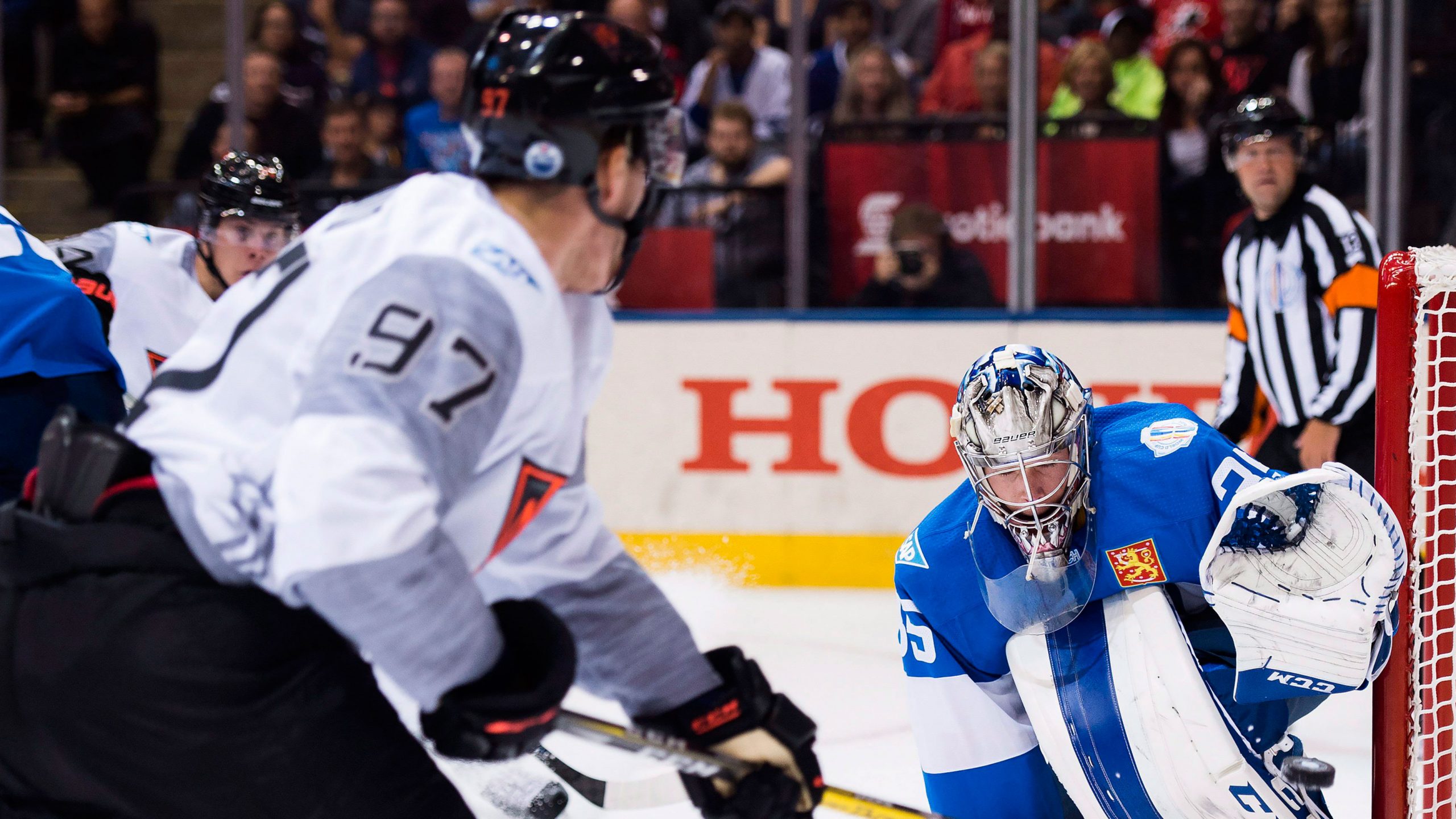 Team North America skates circles around Finland as Auston Matthews shines  in three-goal win