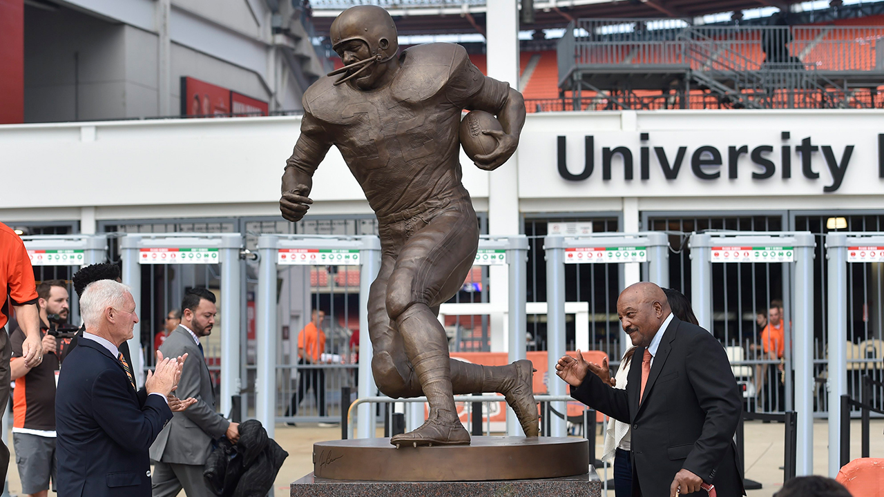 Jimmy Haslam speaks at the Jim Brown Celebration of Life