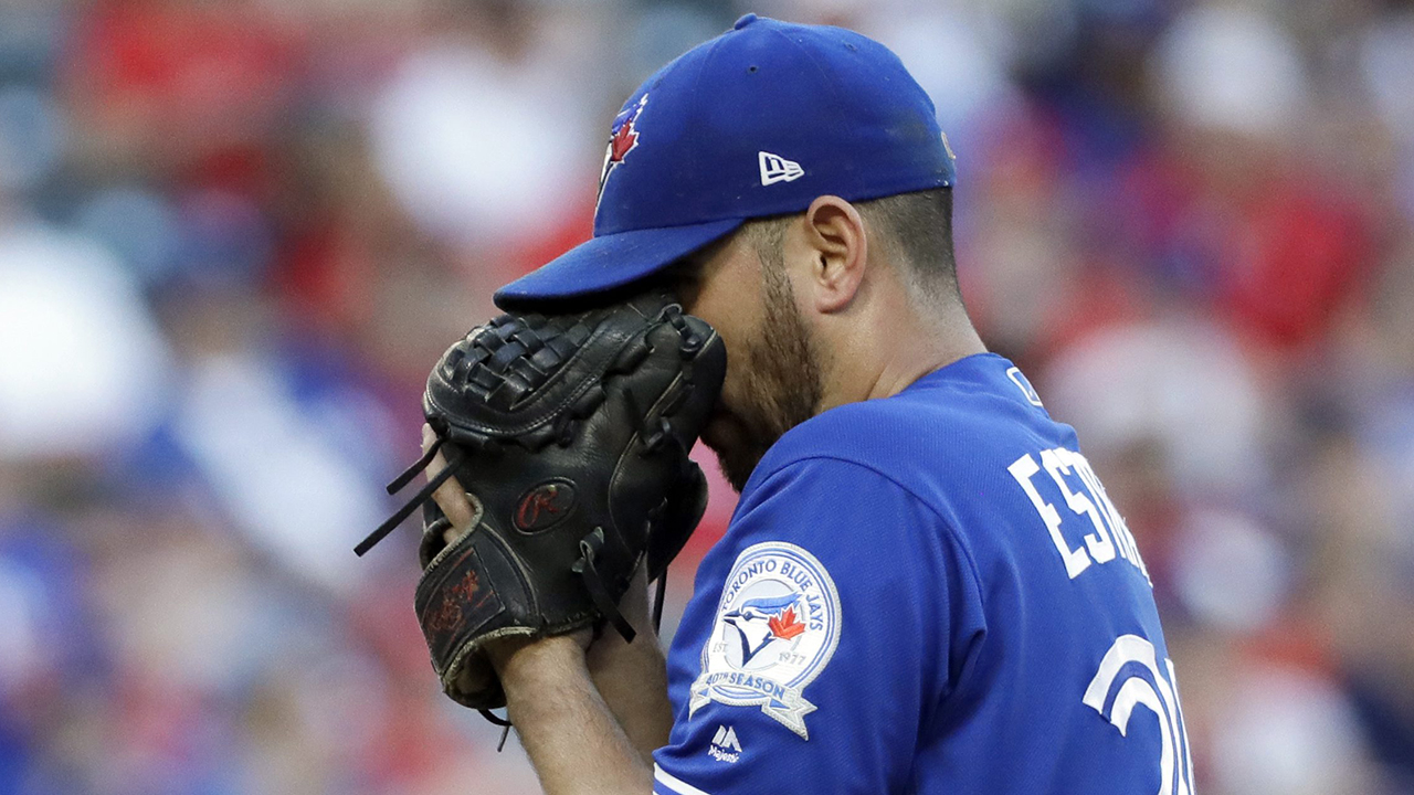 Estrada, Blue Jays romp in ALDS opener at Texas, Bautista HR