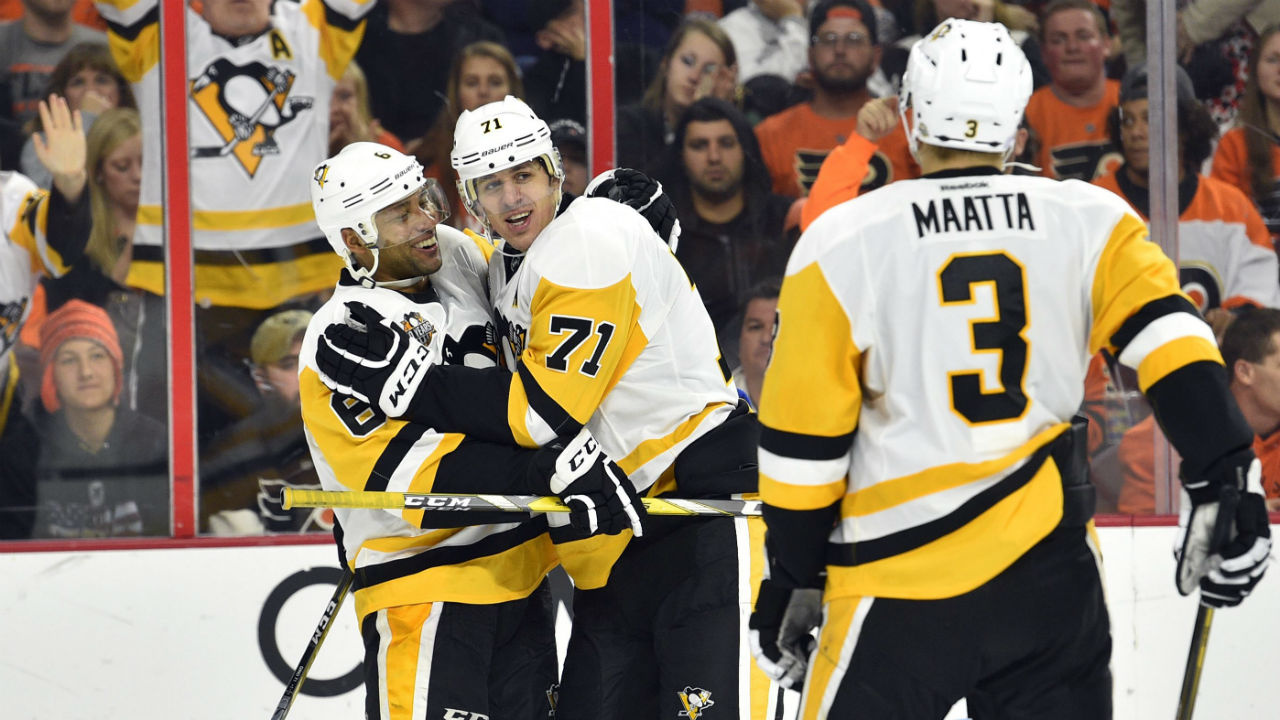 Malkin, Crosby Score Two Goals Apiece As Penguins Edge Flyers