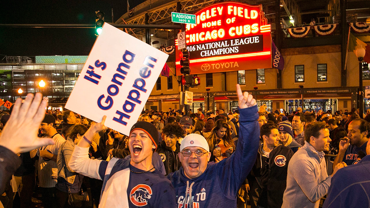 Some of the CUBS fans came together to celebrate  Chicago cubs world series,  Cubs world series, Chicago cubs fans