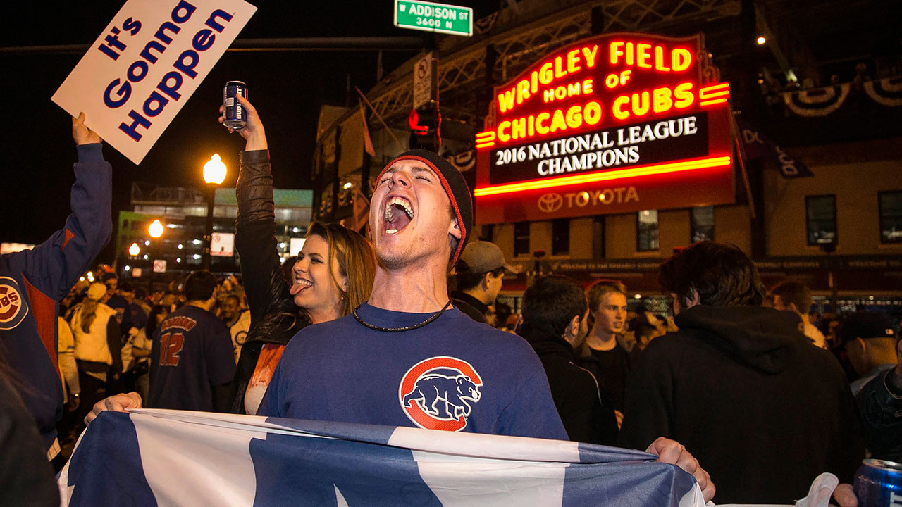 Cubs fans flock to see World Series trophy at Smokies Stadium