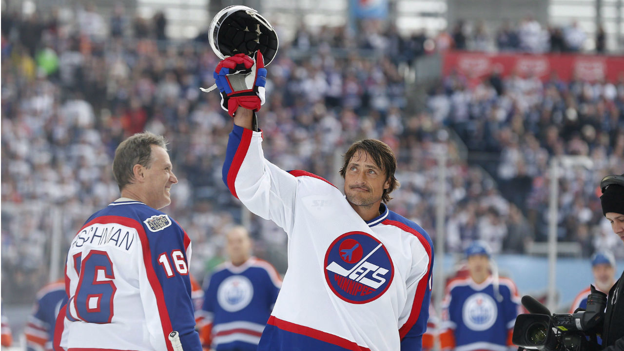 teemu selanne winnipeg jets jersey