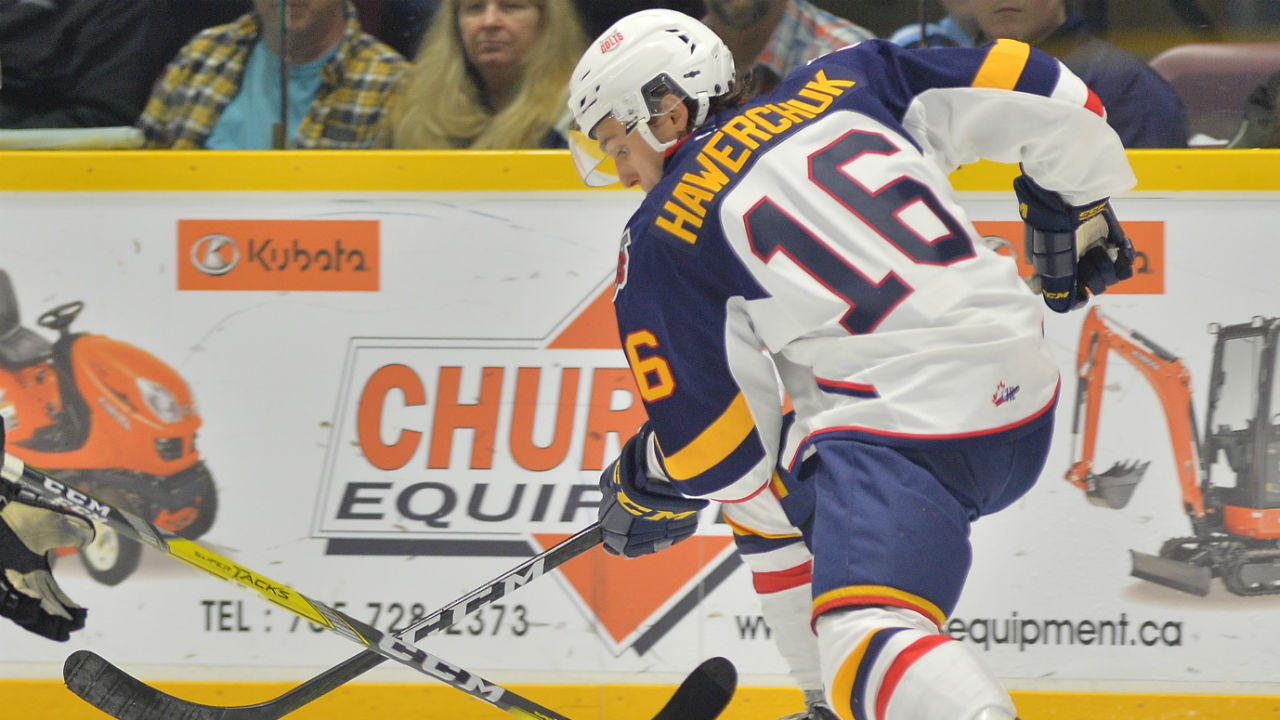 OHL Roundup: Ben Hawerchuk scores OT winner as Colts edge Spirit