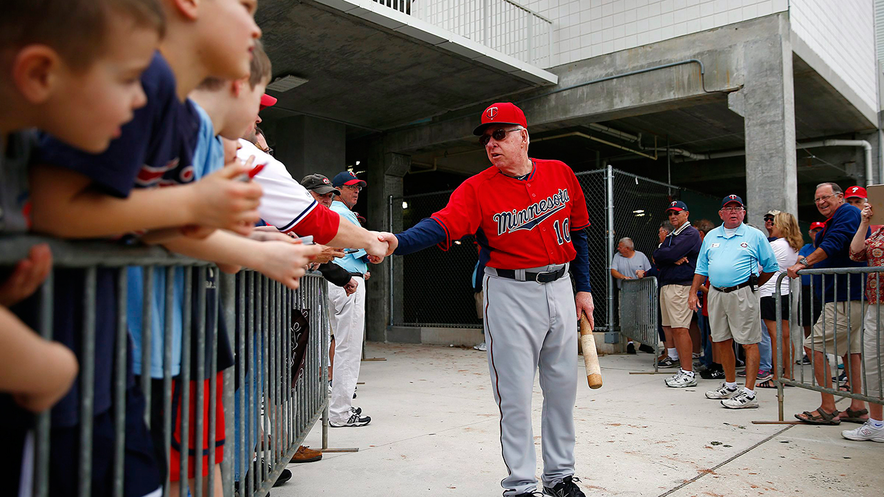 A statue of former Minnesota Twins player Harmon Killebrew at