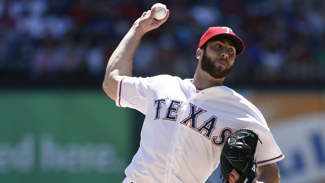 Texas-Rangers-relief-pitcher-Anthony-Bass-delivers-to-the-Los-Angeles-Angels-in-the-second-inning-of-a-baseball-game-Wednesday,-April-15,-2015,-in-Arlington,-Texas.-(Tony-Gutierrez/AP)