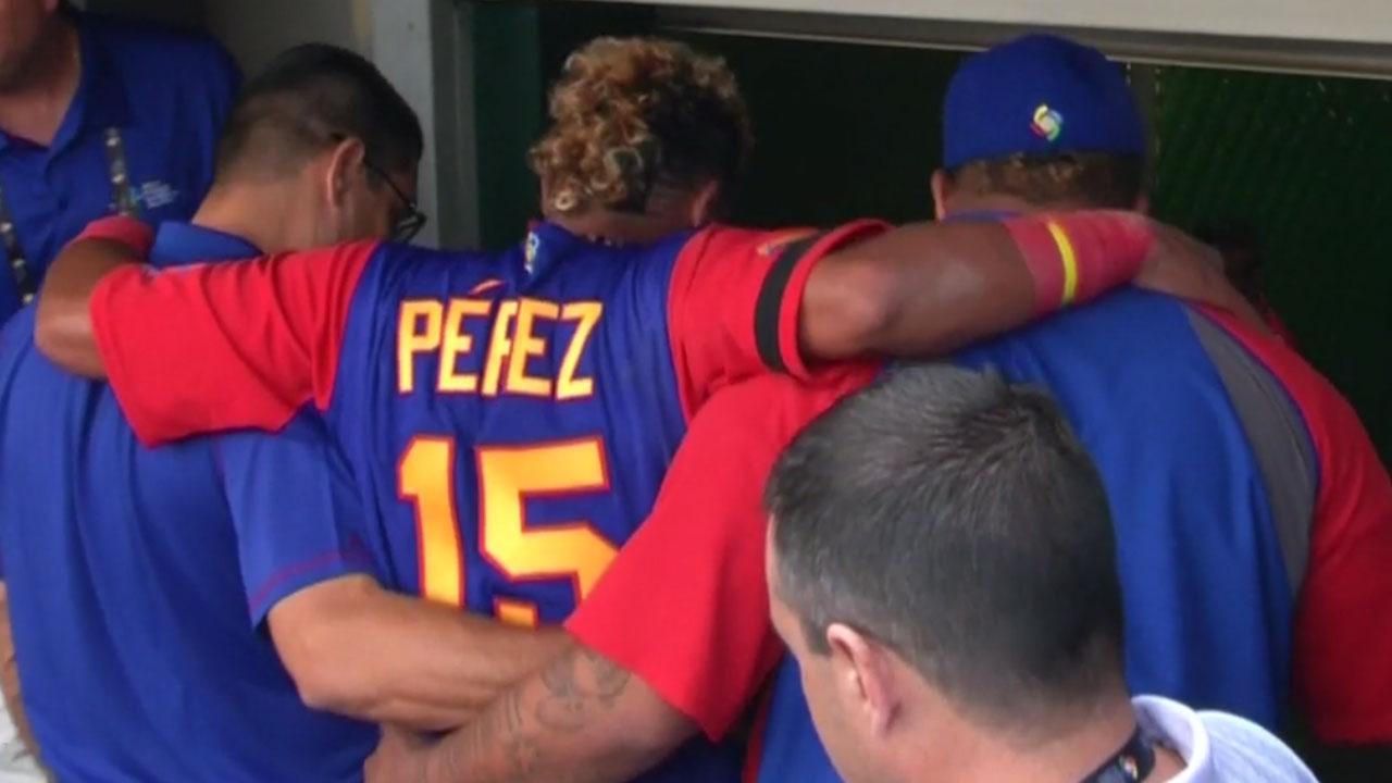 Venezuela's Salvador Perez injured by Royals backup Drew Butera during WBC  win