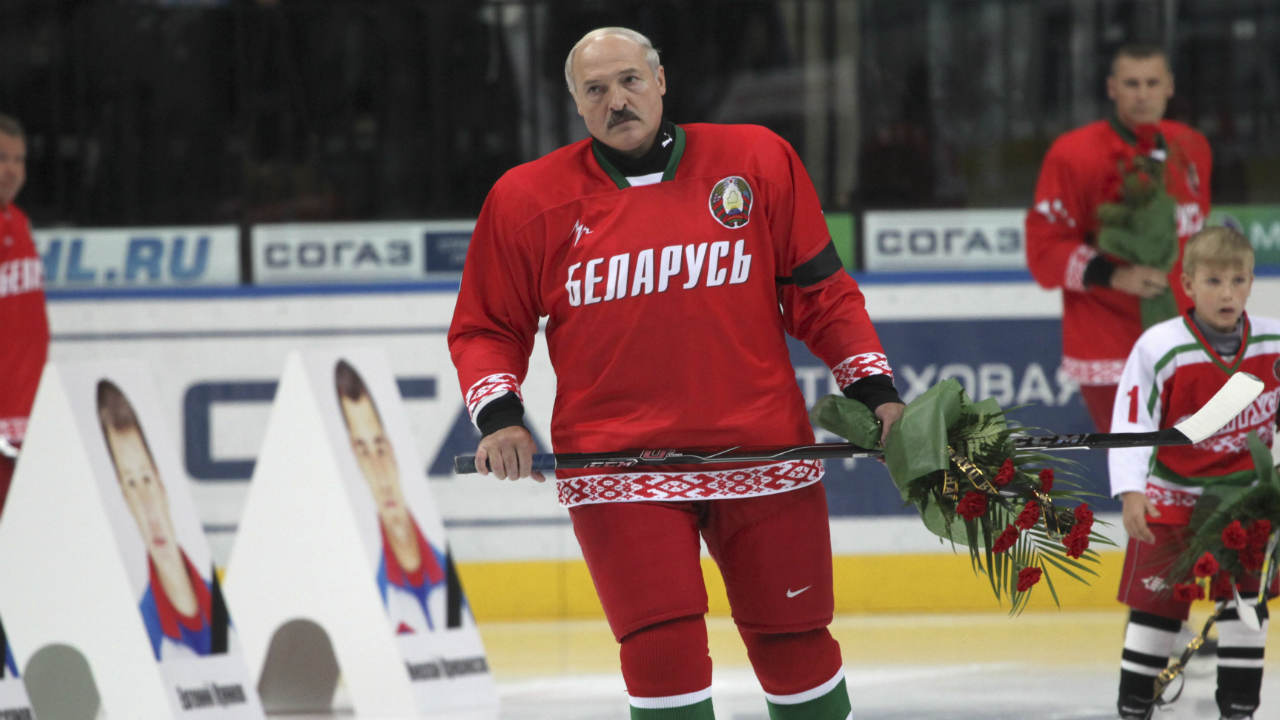 Belarusian-President-Alexander-Lukashenko-Thursday-May-25,-2017-slammed-the-country’s-“spineless”-national-hockey-team-after-it-failed-to-qualify-for-the-playoffs-at-the-world-championships.-(Dmitry-Brushko/AP)