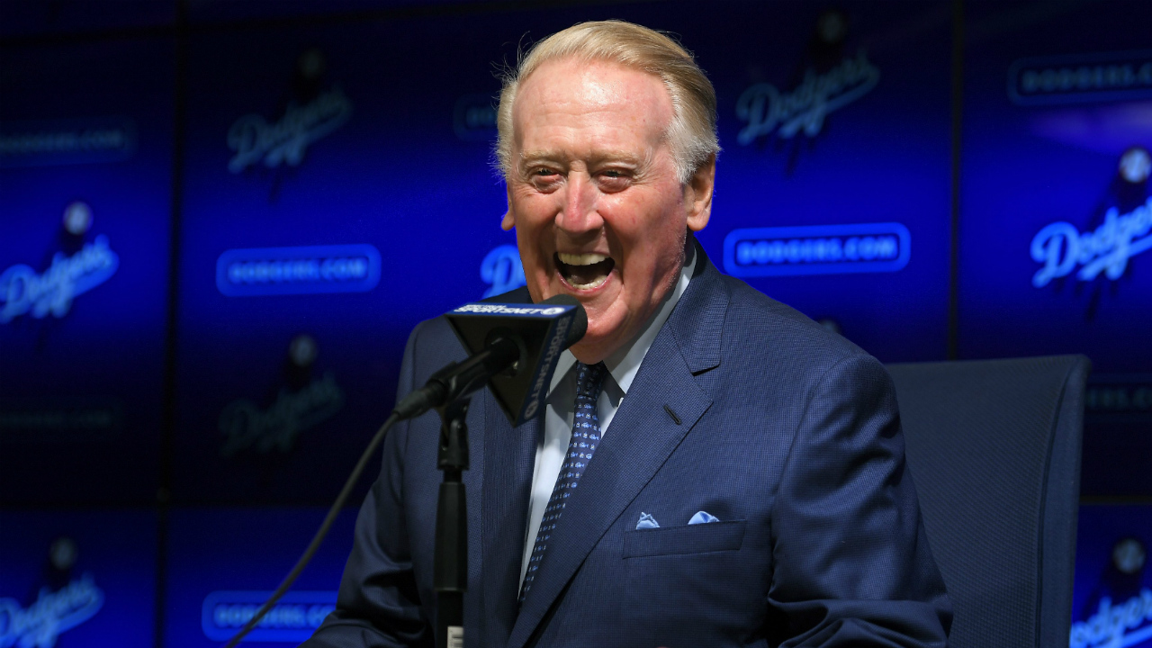 Hall-of-Fame-broadcaster-Vin-Scully-speaks-to-reporters-about-being-inducted-into-the-Los-Angeles-Dodgers-Ring-of-Honor,-prior-to-a-baseball-game-between-the-Dodgers-and-the-San-Francisco-Giants,-Wednesday,-May-3,-2017,-in-Los-Angeles.-(Mark-J.-Terrill/AP)