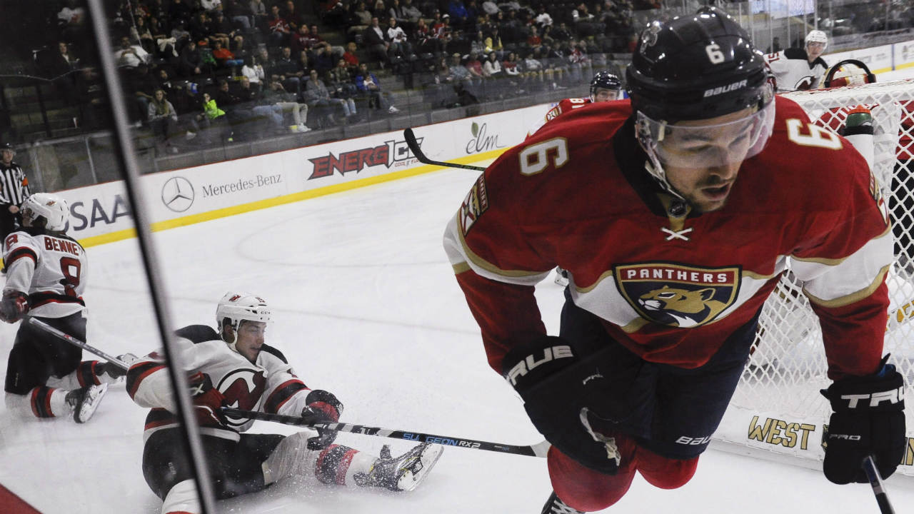 Florida-Panthers-defenceman-Alex-Petrovic.-(Hans-Pennink/AP)