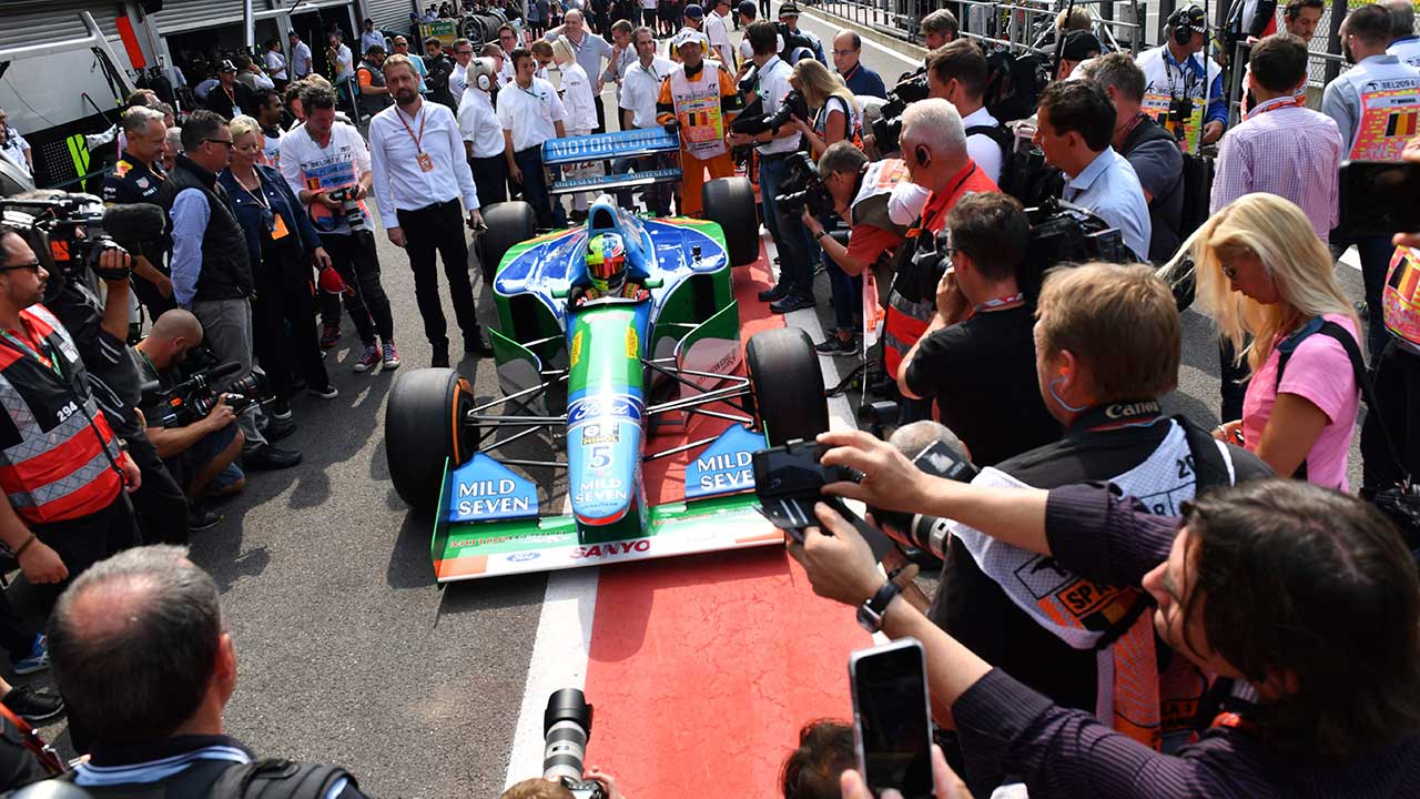 Schumacher’s Son Drives Old F1 Car To Mark 25th Anniversary