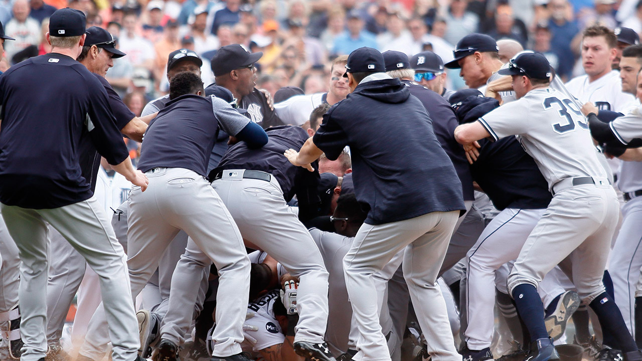 Yankees vs. Tigers: Eight ejected in game that featured three  bench-clearing brawls [Video] - Los Angeles Times