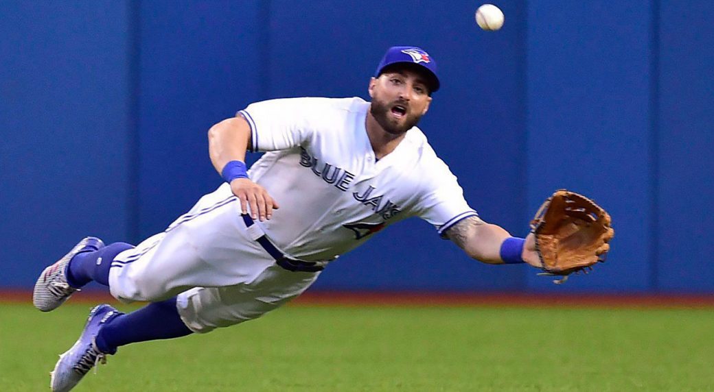 Blue Jays Kevin Pillar and Mark Shapiro