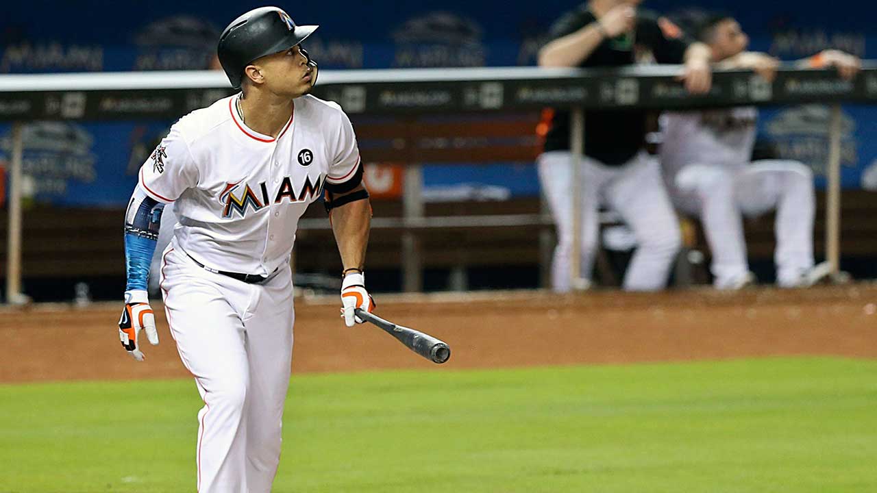 Marlins outfielder Giancarlo Stanton heads to disabled list