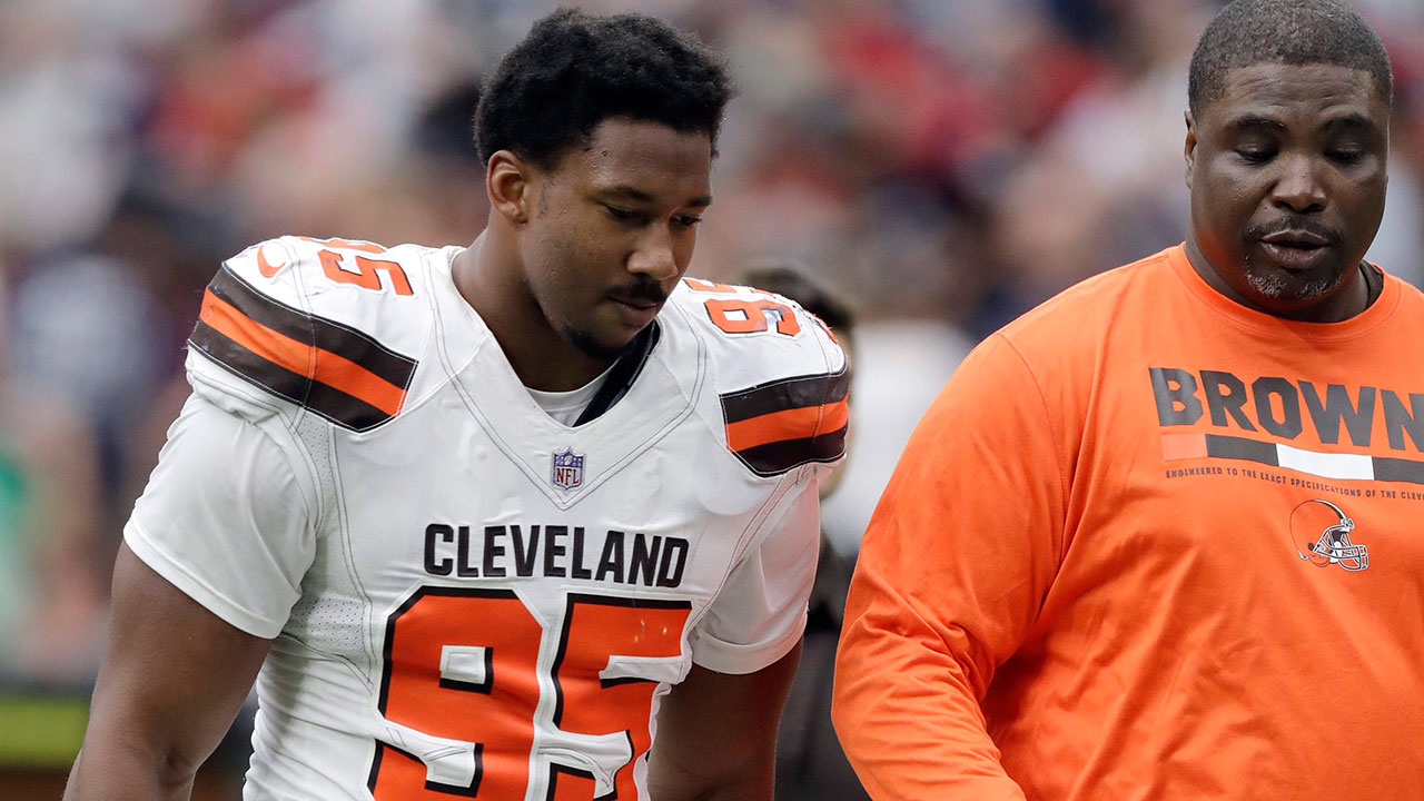 Browns announce that No. 1 overall pick Myles Garrett has sprained foot