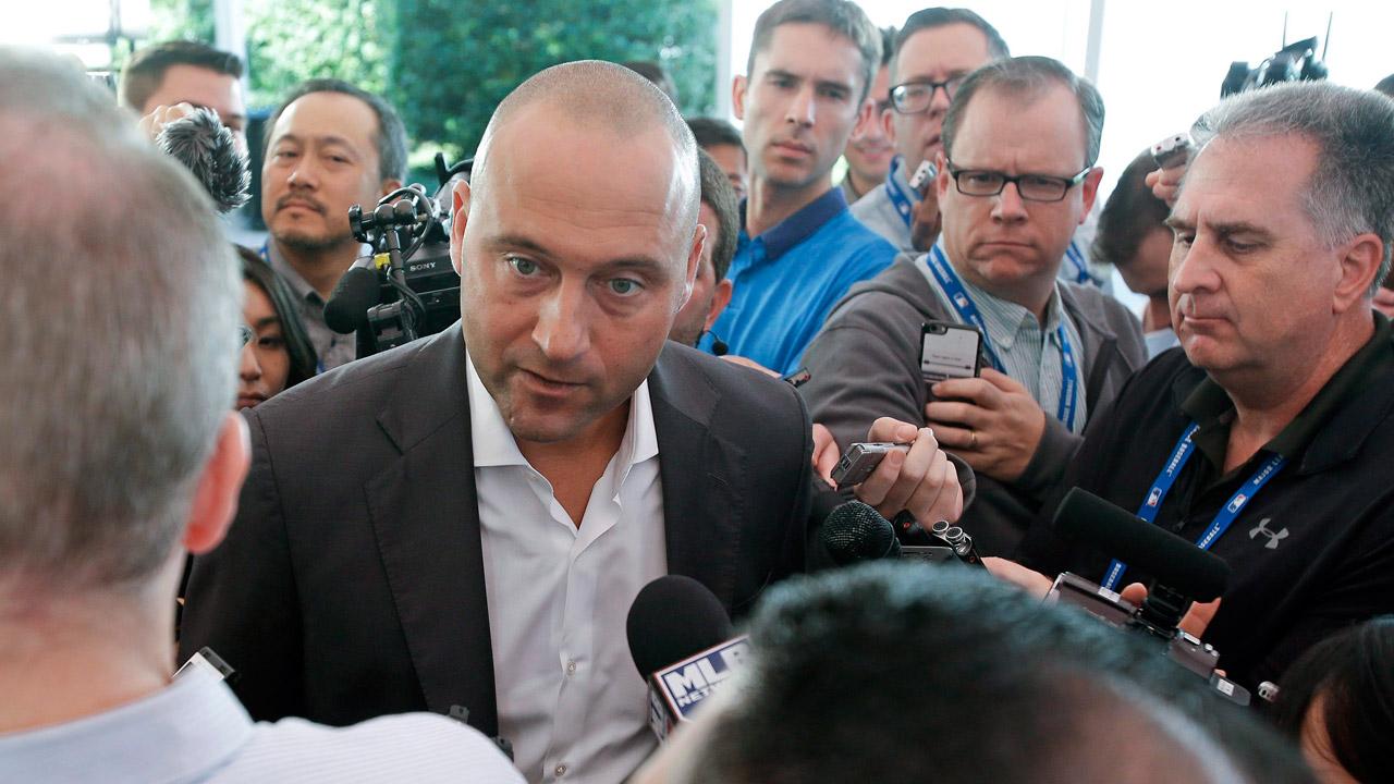 Marlins Man faced off with Derek Jeter at a Marlins town hall and